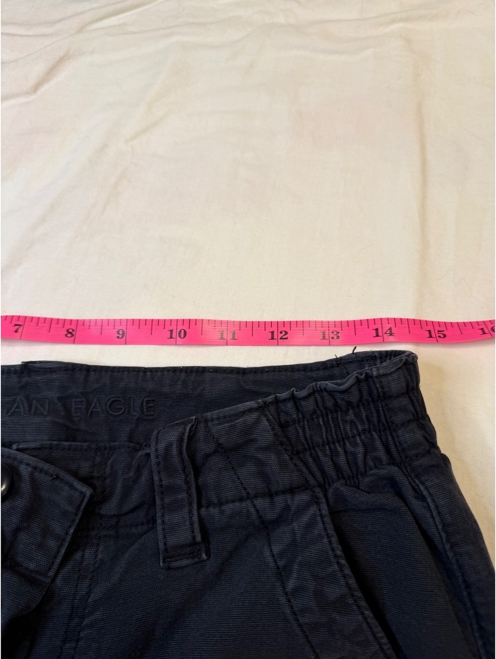 AE Faded Black Stretch Cargo Straight Pants - Picture 7 of 8